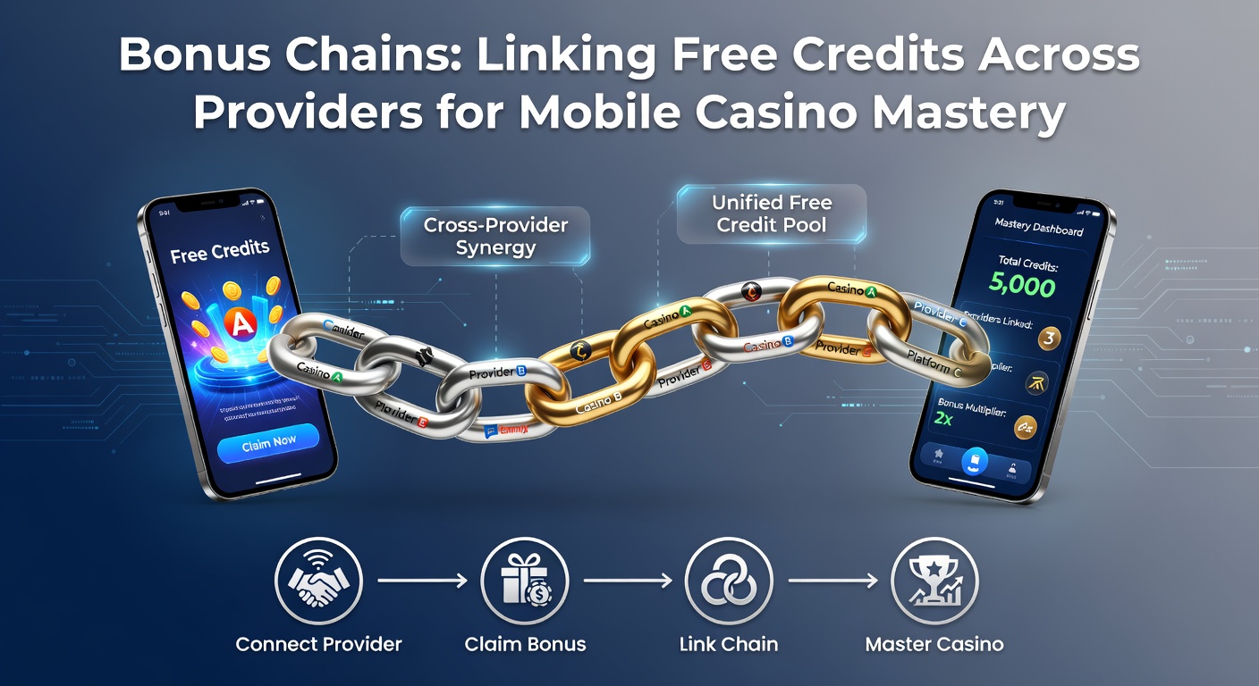 Screenshot of a mobile casino dashboard displaying linked bonus chains with progress bars for wagering across multiple providers