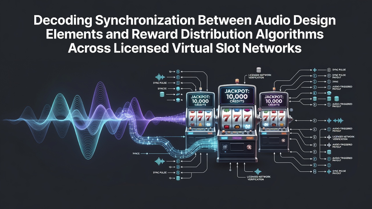 Visual representation of audio waveforms aligned with slot reel outcomes and reward indicators in a digital gaming interface