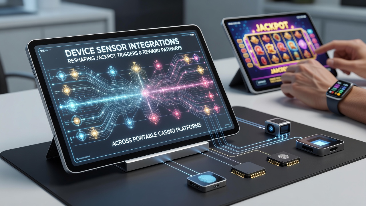 Close-up view of smartphone gyroscope and accelerometer components integrated with casino software interfaces