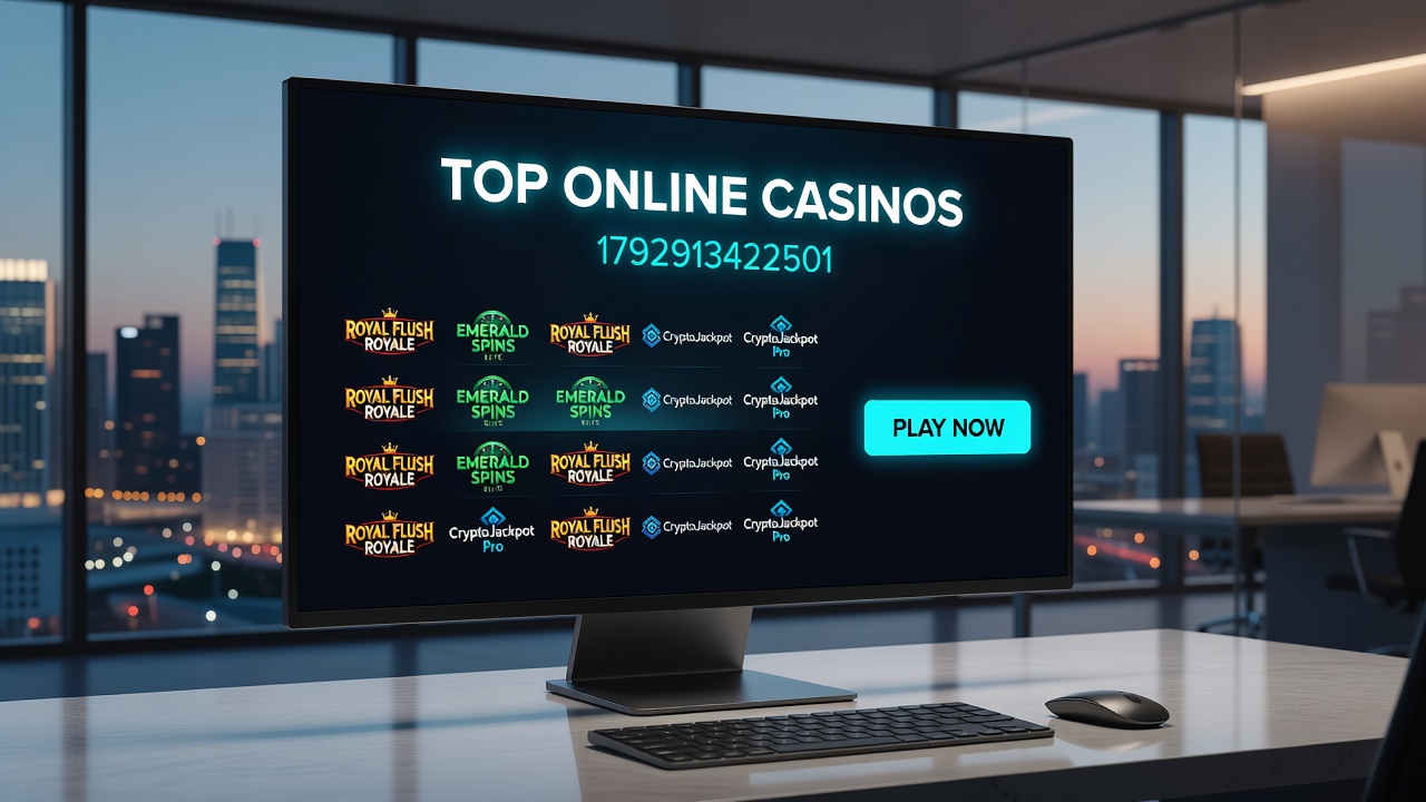 Mobile and desktop views of casino game lobbies showing slot machines and table games